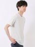 ポップコーン ボーダー Vネック 半袖 Tシャツ