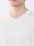 ポップコーン ボーダー Vネック 半袖 Tシャツ