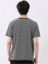 ポップコーン ボーダー Vネック 半袖 Tシャツ