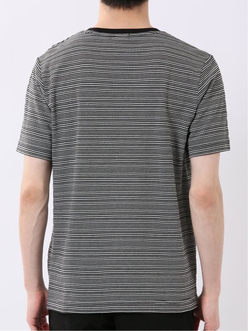 ポップコーン ボーダー Vネック 半袖 Tシャツ