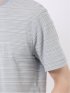 ポップコーン ボーダー Vネック 半袖 Tシャツ
