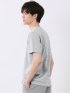 ポップコーン ボーダー Vネック 半袖 Tシャツ
