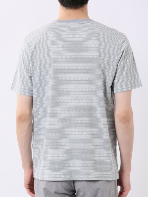 ポップコーン ボーダー Vネック 半袖 Tシャツ