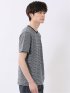 ポップコーン ボーダー Vネック 半袖 Tシャツ
