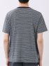 ポップコーン ボーダー Vネック 半袖 Tシャツ