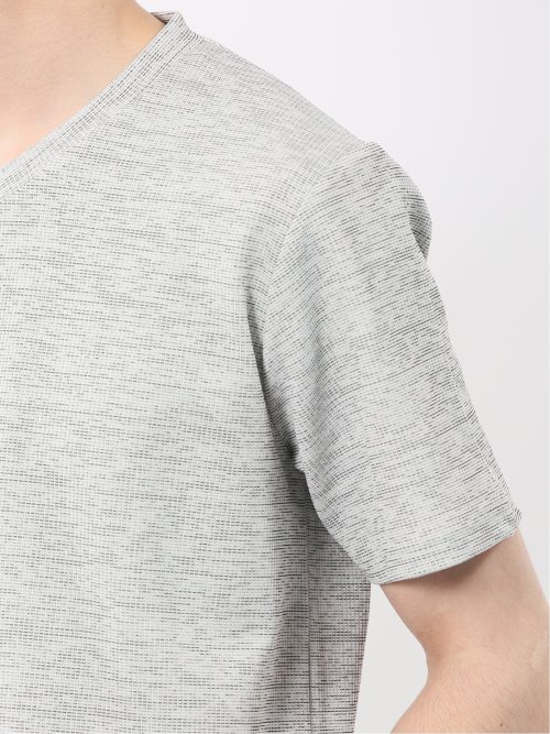 ハイストレッチ メランジ Vネック半袖Tシャツ