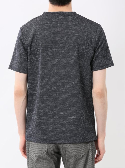 ハイストレッチ メランジ Vネック半袖Tシャツ