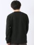 Tシャツ メンズ 長袖 ストレッチ スロープネック 幾何学 ジオメトリック ジャガード