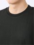 Tシャツ メンズ 長袖 ストレッチ スロープネック 幾何学 ジオメトリック ジャガード