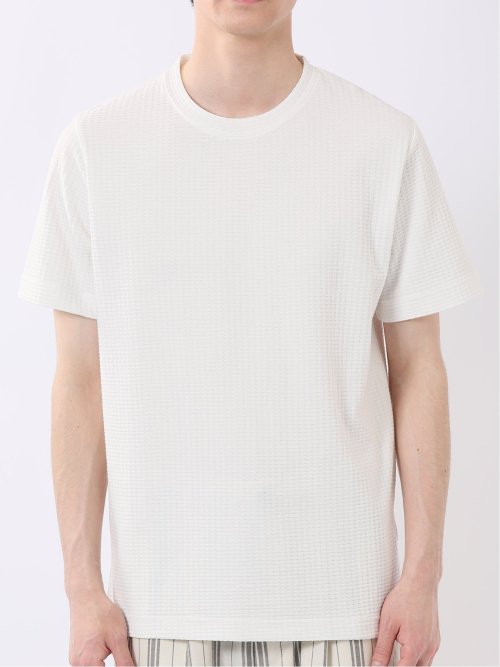 千鳥 ジャガード クルーネック 半袖 Tシャツ