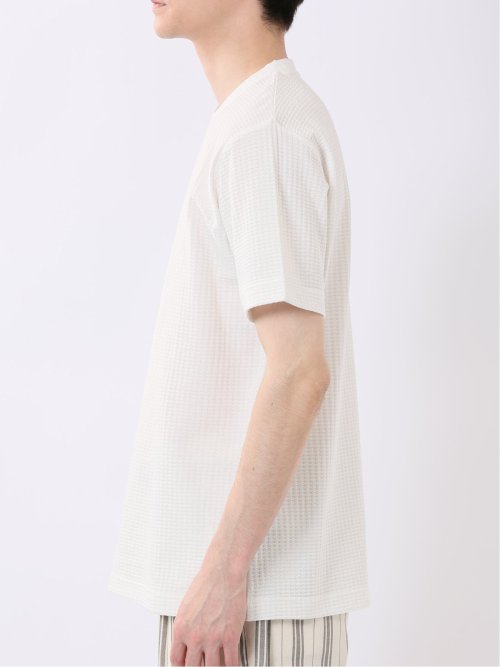 千鳥 ジャガード クルーネック 半袖 Tシャツ
