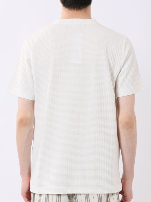 千鳥 ジャガード クルーネック 半袖 Tシャツ
