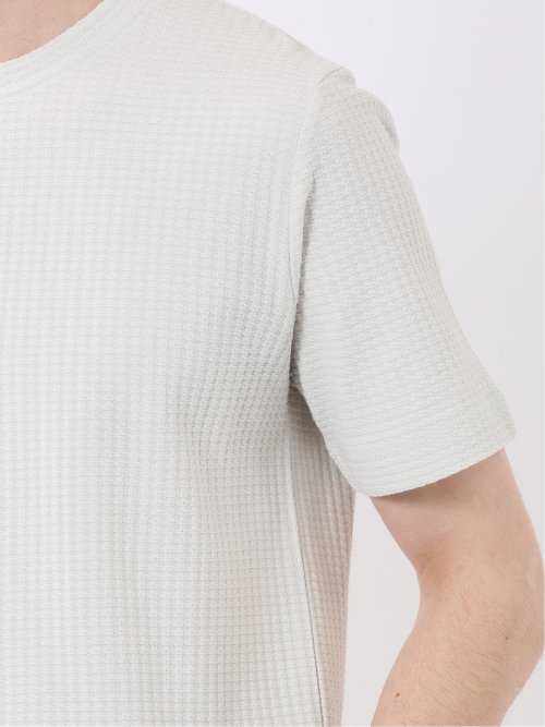 千鳥 ジャガード クルーネック 半袖 Tシャツ