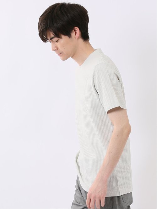 千鳥 ジャガード クルーネック 半袖 Tシャツ