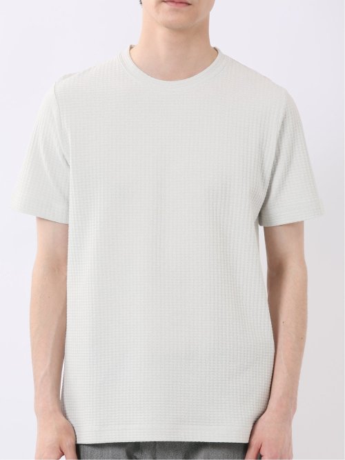 千鳥 ジャガード クルーネック 半袖 Tシャツ