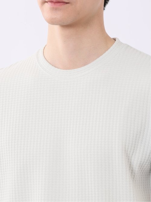 千鳥 ジャガード クルーネック 半袖 Tシャツ