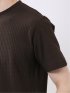 千鳥 ジャガード クルーネック 半袖 Tシャツ