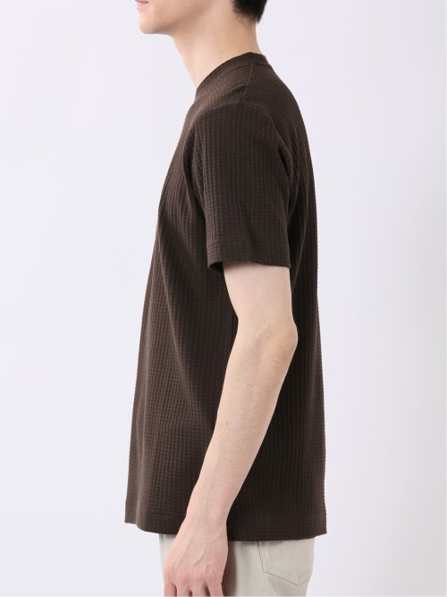 千鳥 ジャガード クルーネック 半袖 Tシャツ