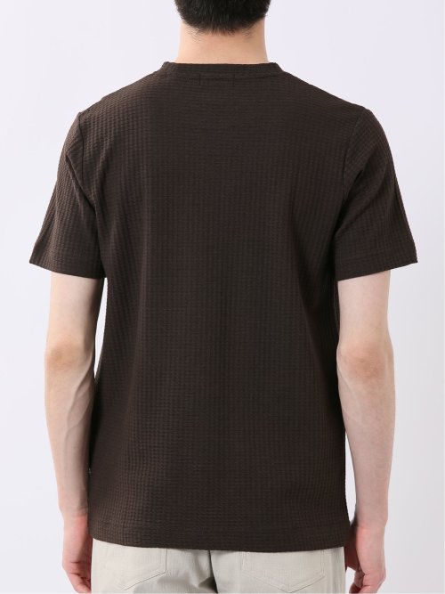 千鳥 ジャガード クルーネック 半袖 Tシャツ