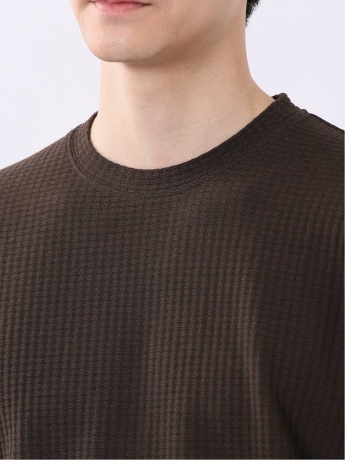 千鳥 ジャガード クルーネック 半袖 Tシャツ