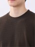 千鳥 ジャガード クルーネック 半袖 Tシャツ