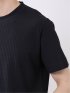 千鳥 ジャガード クルーネック 半袖 Tシャツ