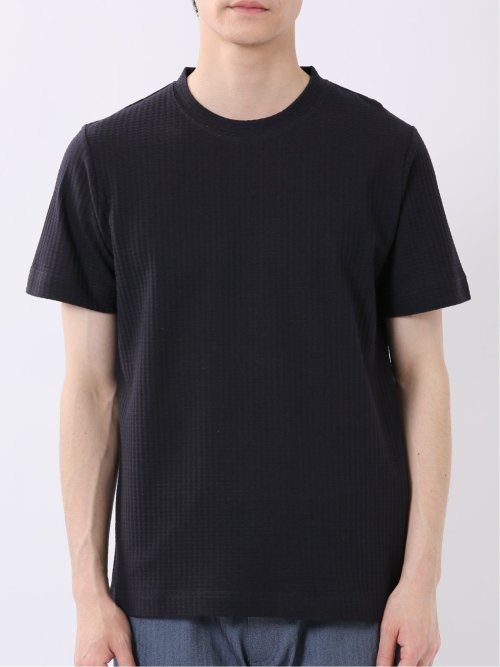 千鳥 ジャガード クルーネック 半袖 Tシャツ