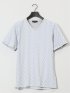 プレーティングジャガード Vネック半袖Tシャツ