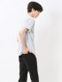 プレーティングジャガード Vネック半袖Tシャツ