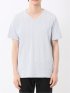 プレーティングジャガード Vネック半袖Tシャツ