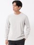 Tシャツ メンズ 長袖 スロープネック 綿混 リンクス ジャガード