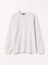 Tシャツ メンズ 長袖 スロープネック 綿混 リンクス ジャガード