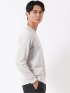 Tシャツ メンズ 長袖 スロープネック 綿混 リンクス ジャガード