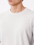 Tシャツ メンズ 長袖 スロープネック 綿混 リンクス ジャガード
