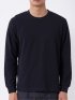 Tシャツ メンズ 長袖 スロープネック 綿混 リンクス ジャガード