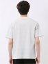 ストレッチ チェック プリント クルーネック 半袖 Tシャツ