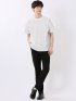 ストレッチ チェック プリント クルーネック 半袖 Tシャツ