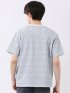 ストレッチ チェック プリント クルーネック 半袖 Tシャツ