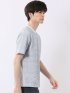 ストレッチ チェック プリント クルーネック 半袖 Tシャツ