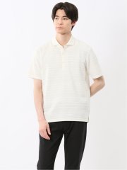タックボーダー カッタウェイ半袖ポロシャツ