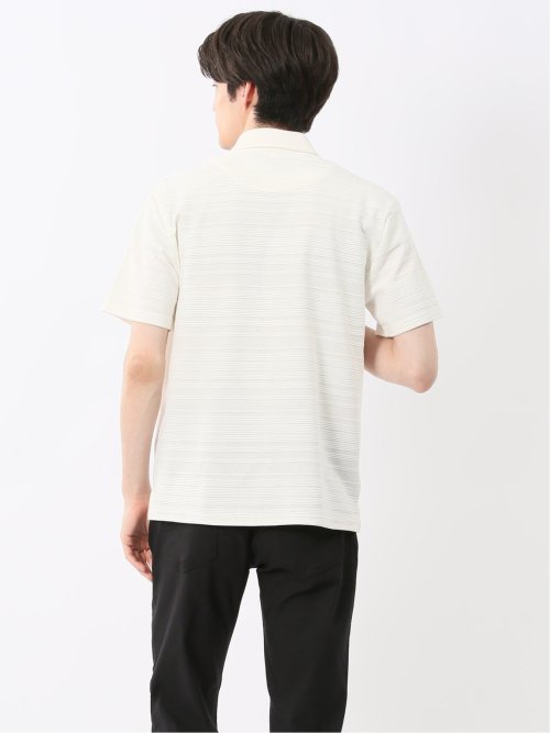 タックボーダー カッタウェイ半袖ポロシャツ
