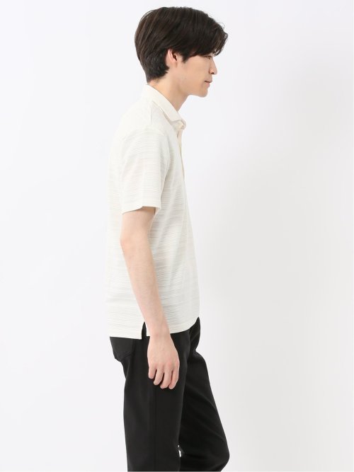 タックボーダー カッタウェイ半袖ポロシャツ