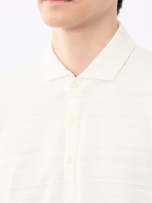 タックボーダー カッタウェイ半袖ポロシャツ