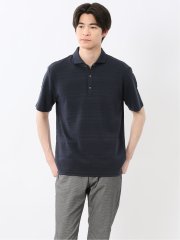 タックボーダー カッタウェイ半袖ポロシャツ