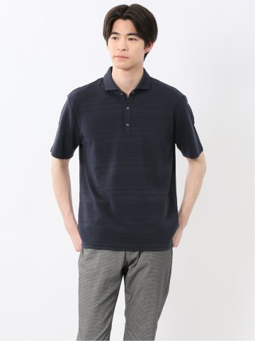 タックボーダー カッタウェイ半袖ポロシャツ