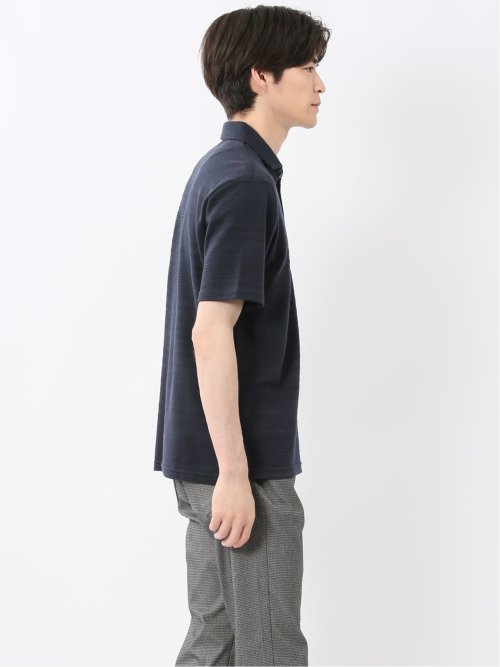 タックボーダー カッタウェイ半袖ポロシャツ