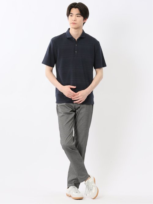 タックボーダー カッタウェイ半袖ポロシャツ