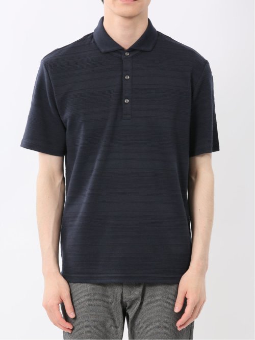 タックボーダー カッタウェイ半袖ポロシャツ