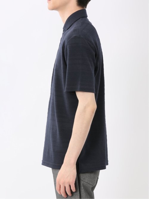 タックボーダー カッタウェイ半袖ポロシャツ