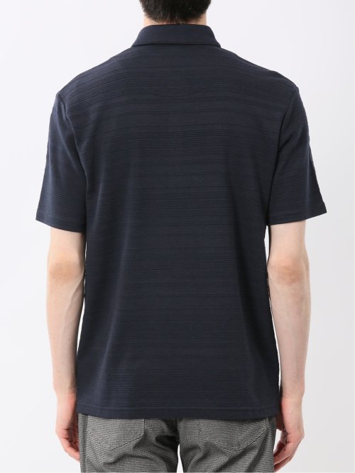 タックボーダー カッタウェイ半袖ポロシャツ